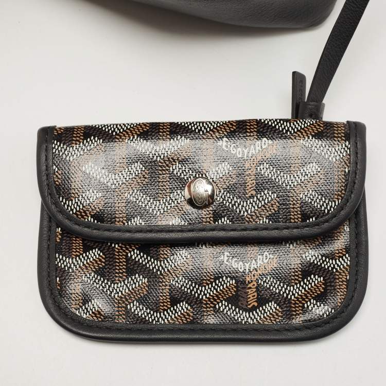 Pre Owned Goyard Black Leather Mini Anjou Tote