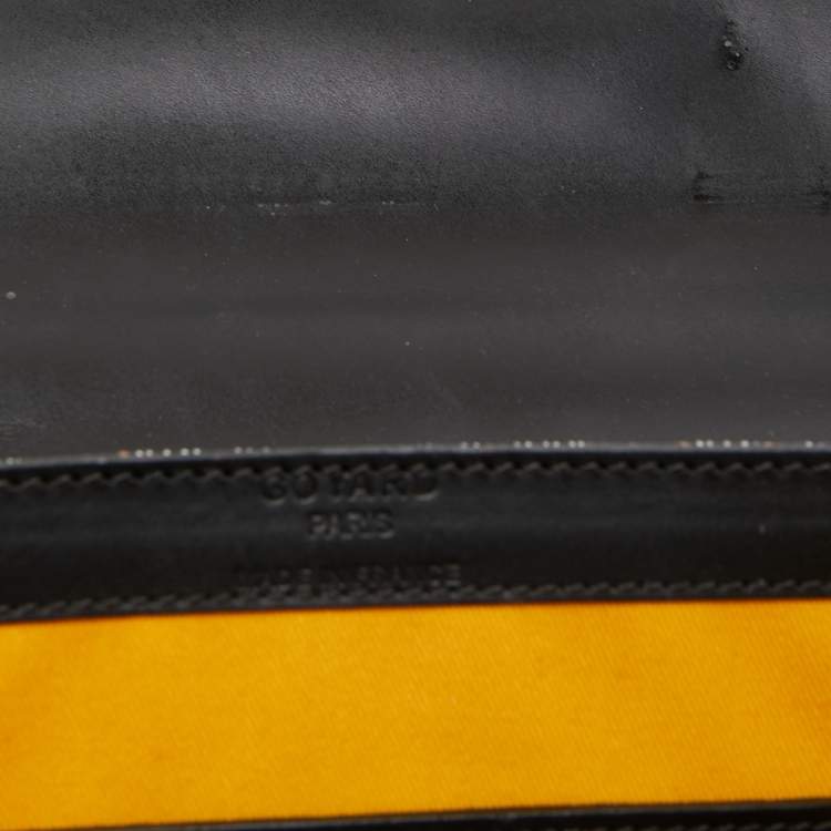 Pre Owned Goyard Black Goyardine Coated Canvas and Leather Saigon MM Top Handle Bag