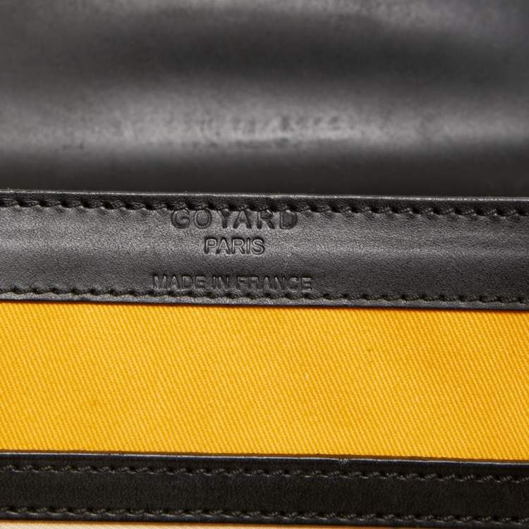 Pre Owned Goyard Black Goyardine Coated Canvas and Leather Saigon MM Top Handle Bag