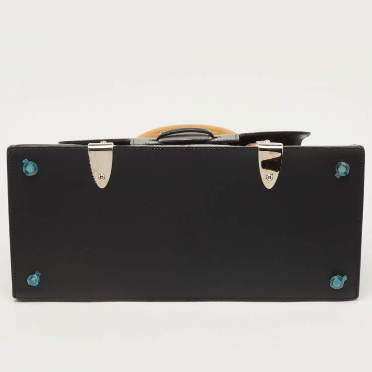 Pre Owned Goyard Black Goyardine Coated Canvas and Leather Saigon MM Top Handle Bag