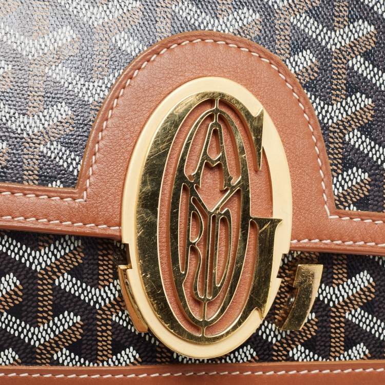 Pre Owned Goyard Brown Goyardine Coated Canvas and Leather 223 Bag