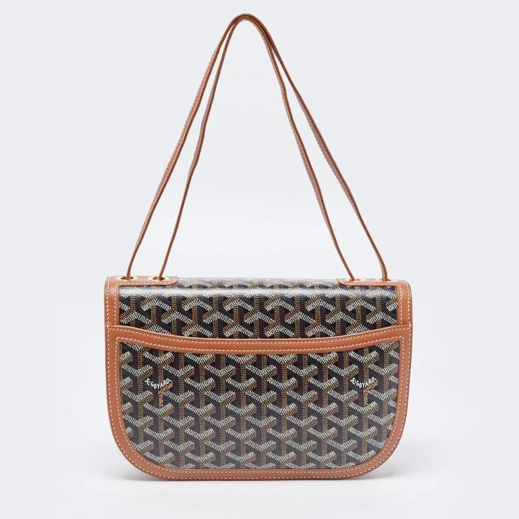 Pre Owned Goyard Brown Goyardine Coated Canvas and Leather 223 Bag