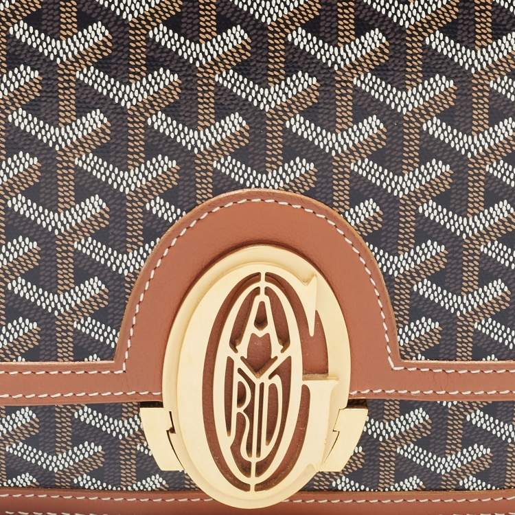 Pre Owned Goyard Brown Goyardine Coated Canvas and Leather 223 Bag