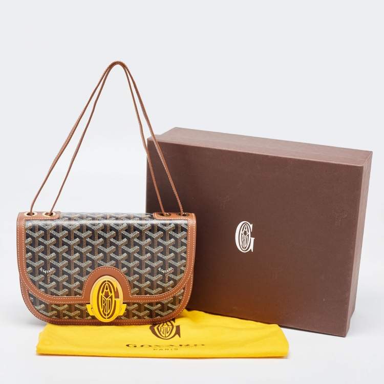 Pre Owned Goyard Brown Goyardine Coated Canvas and Leather 223 Bag