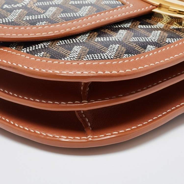 Pre Owned Goyard Brown Goyardine Coated Canvas and Leather 223 Bag