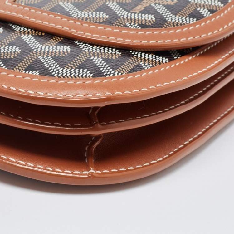 Pre Owned Goyard Brown Goyardine Coated Canvas and Leather 223 Bag