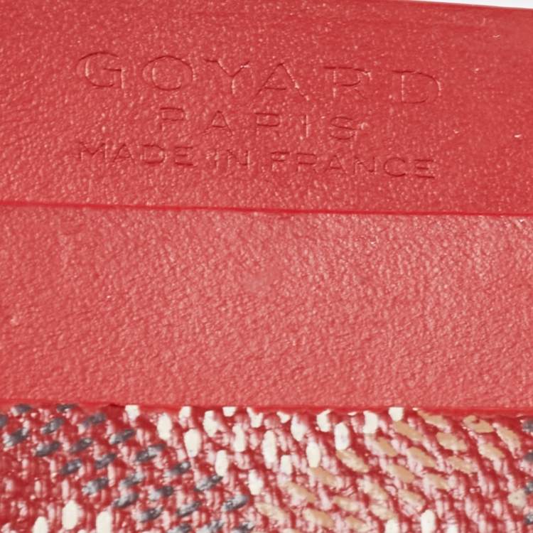Pre Owned Goyard Red Goyardine Coated Canvas and Leather Saint Sulpice Wallet