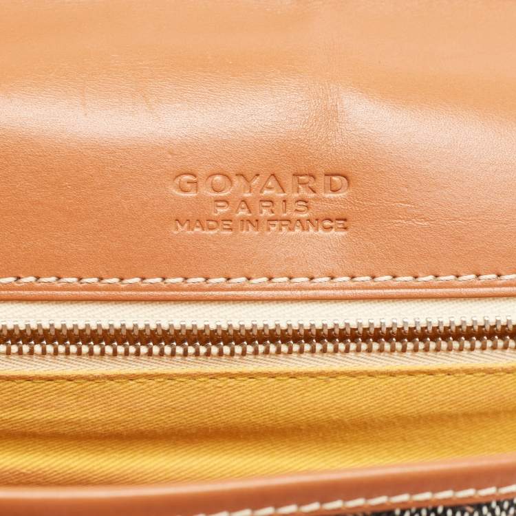 مملوكة مسبقًا Goyard Black/Brown Goyardine Coated Canvas and Leather Belvedere MM Saddle Bag