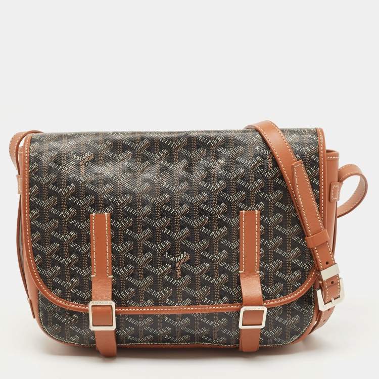 Goyard Goyardine Belvedere MM Messenger Bag - Black Shoulder Bags, Handbags  - GOY22210
