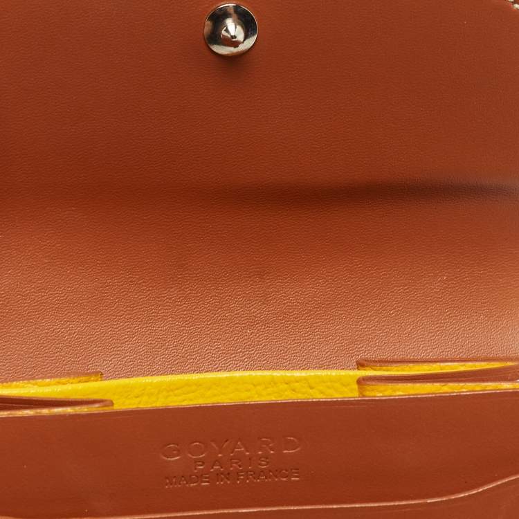 مملوكة مسبقًا Goyard Brown Goyardine Coated Canvas and Leather Flap Card Case