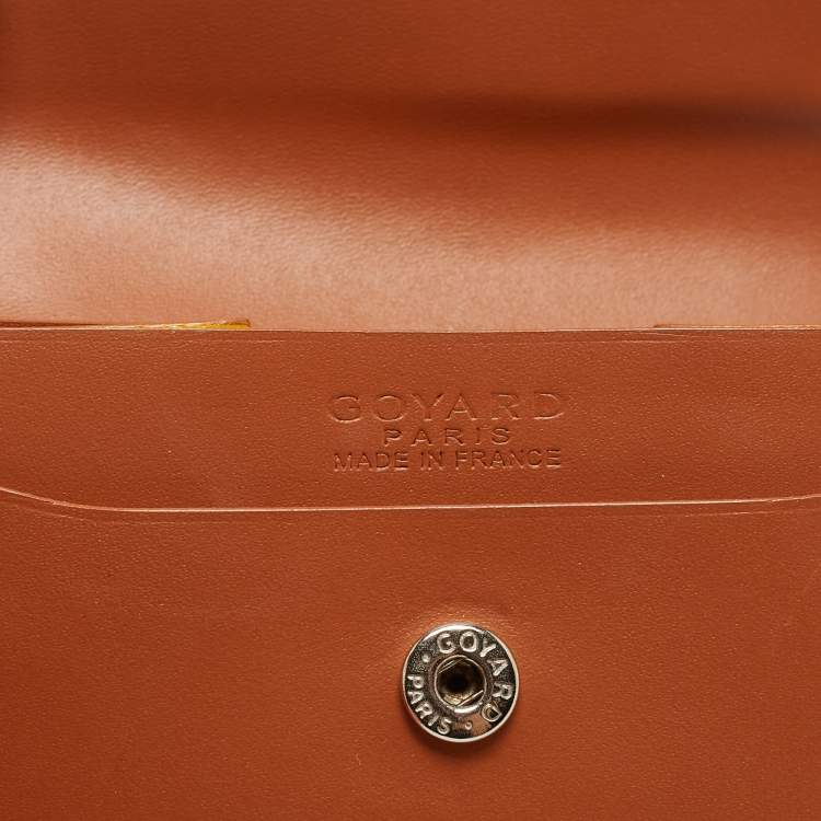 مملوكة مسبقًا Goyard Brown Goyardine Coated Canvas and Leather Flap Card Case
