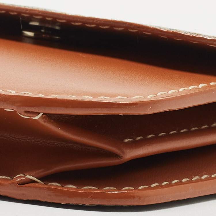 مملوكة مسبقًا Goyard Brown Goyardine Coated Canvas and Leather Flap Card Case
