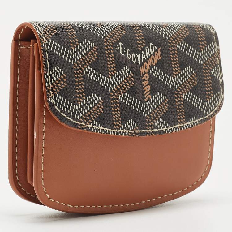مملوكة مسبقًا Goyard Brown Goyardine Coated Canvas and Leather Flap Card Case