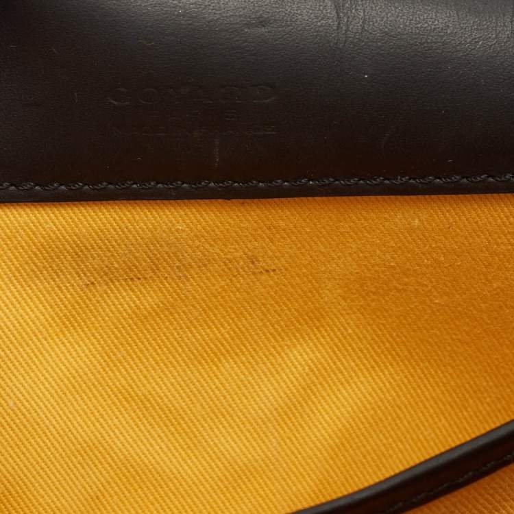 Pre Owned Goyard Black Goyardine Coated Canvas Belvedere PM Shoulder Bag