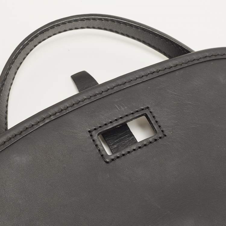 Pre Owned Goyard Black Goyardine Coated Canvas Belvedere PM Shoulder Bag