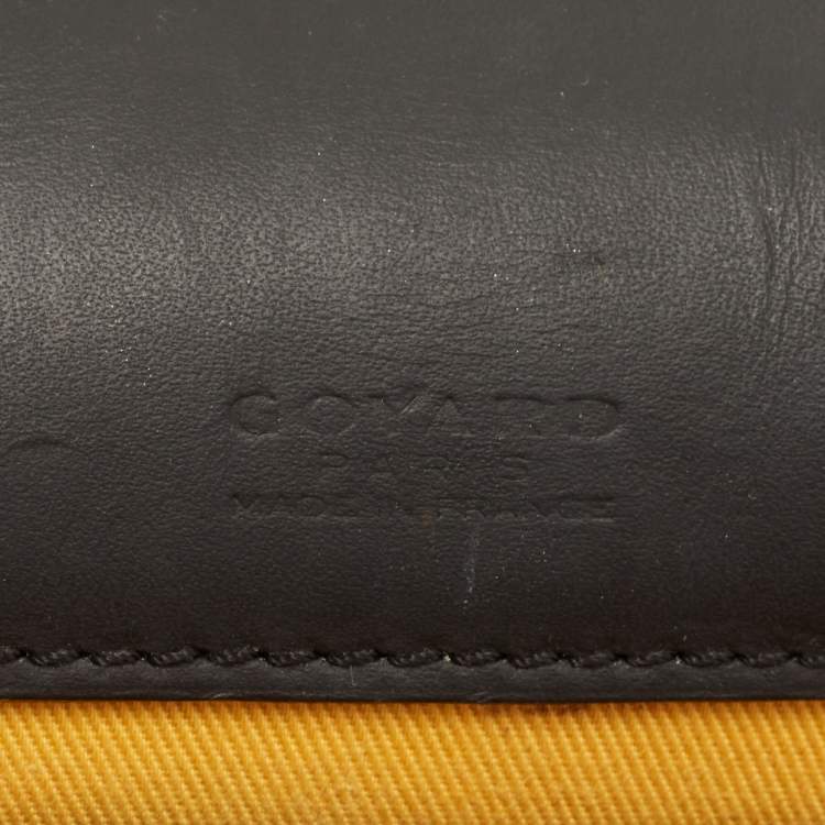 Pre Owned Goyard Black Goyardine Coated Canvas Belvedere PM Shoulder Bag