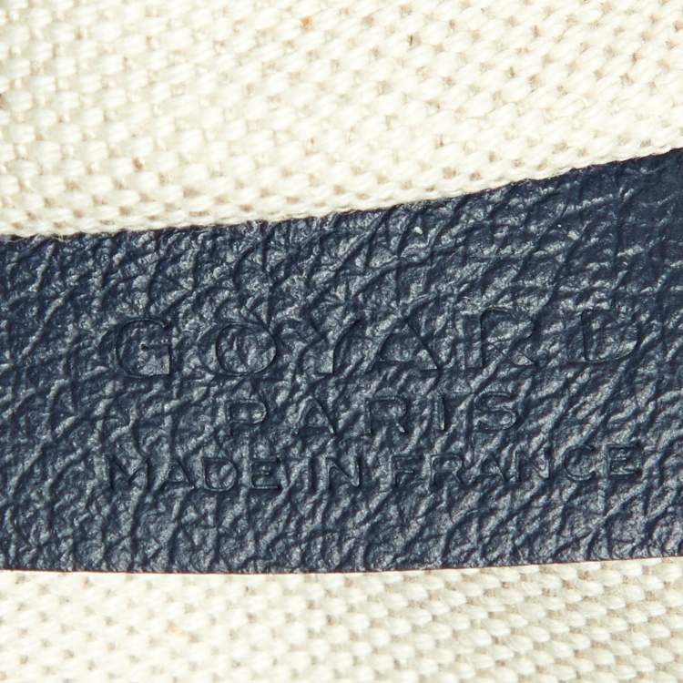 Pre Owned Goyard Blue Goyardine Coated Canvas and Leather Villette MM Tote