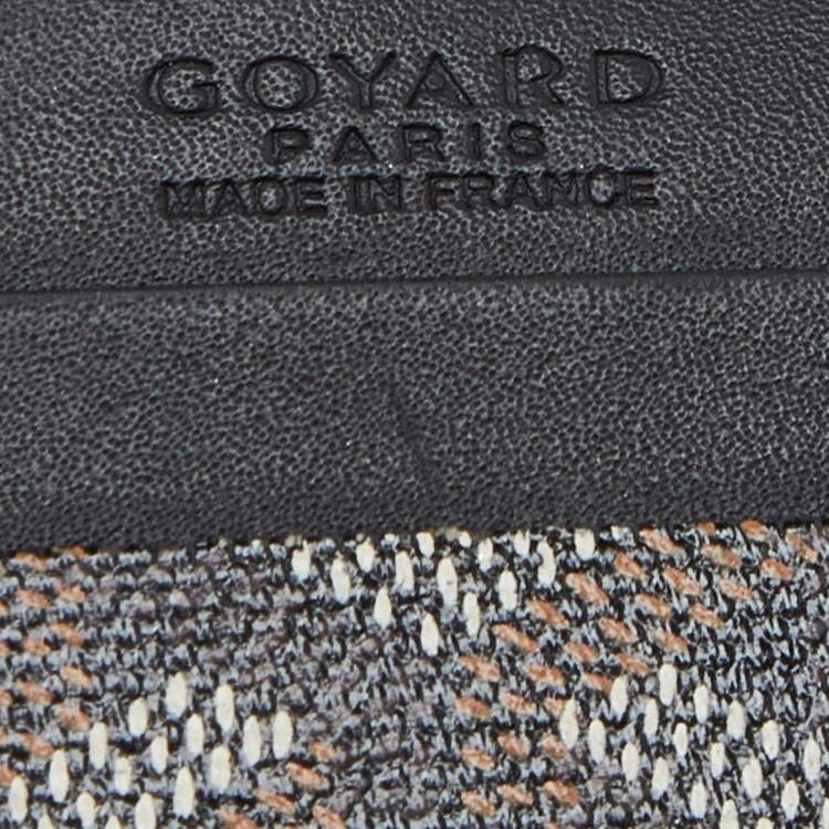 Pre Owned Goyard Black Goyardine Coated Canvas and Leather Saint Sulpice Card Holder