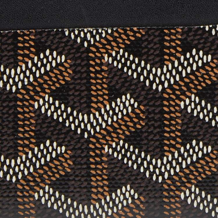 Pre Owned Goyard Black Goyardine Coated Canvas and Leather Saint Sulpice Card Holder
