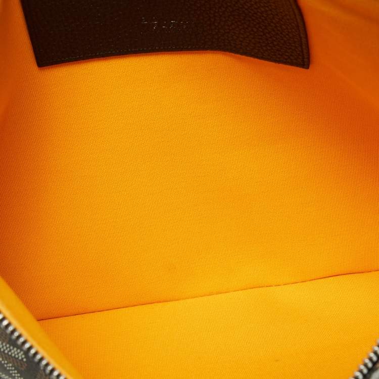 Pre Owned Goyard Brown Goyardine Coated Canvas MM Senat Pouch