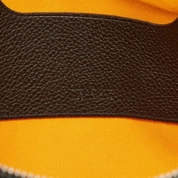 Pre Owned Goyard Brown Goyardine Coated Canvas MM Senat Pouch