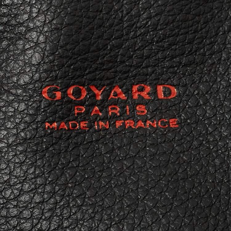 Pre Owned Goyard Black Goyardine Coated Canvas Reversible Anjou GM Tote