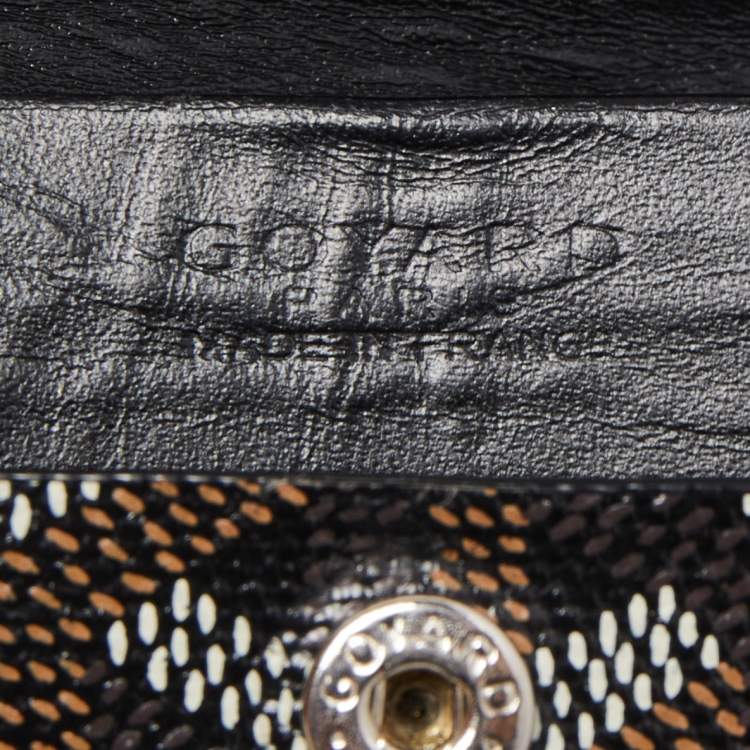 Pre Owned Goyard Black Goyardine Coated Canvas Marigny Wallet