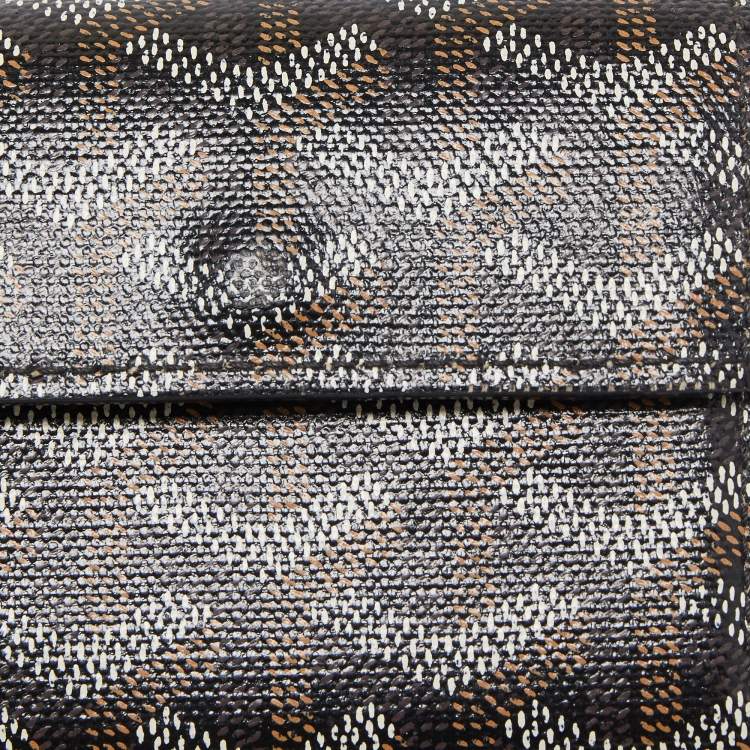 Pre Owned Goyard Black Goyardine Coated Canvas Marigny Wallet