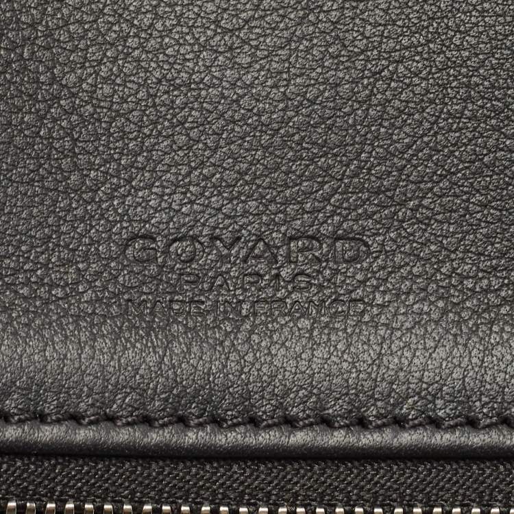 Pre Owned Goyard Black Goyardine Coated Canvas and Leather Sainte Marie Clutch