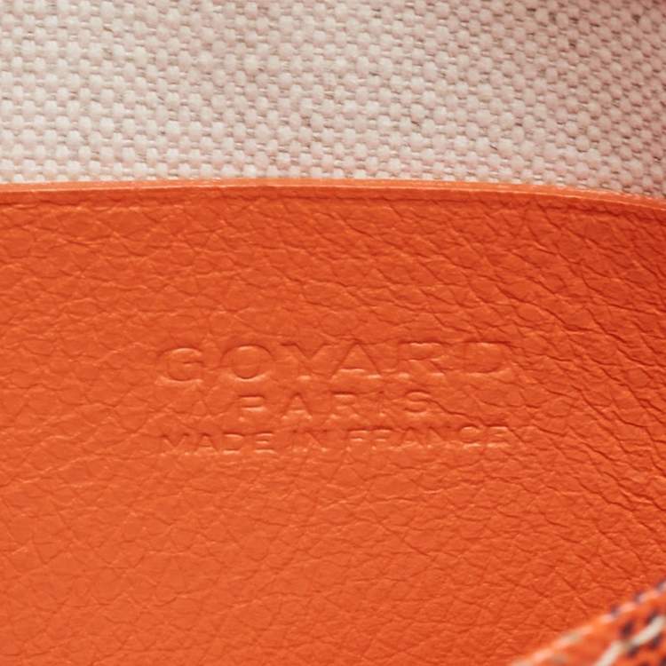 Pre Owned Goyard Orange Goyardine Coated Canvas Plumet Crossbody Bag