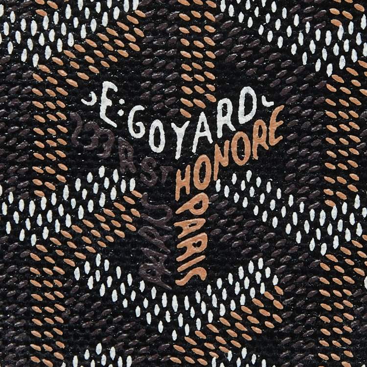 Pre Owned Goyard Black Goyardine Coated Canvas and Leather PM Saigon Top Handle Bag