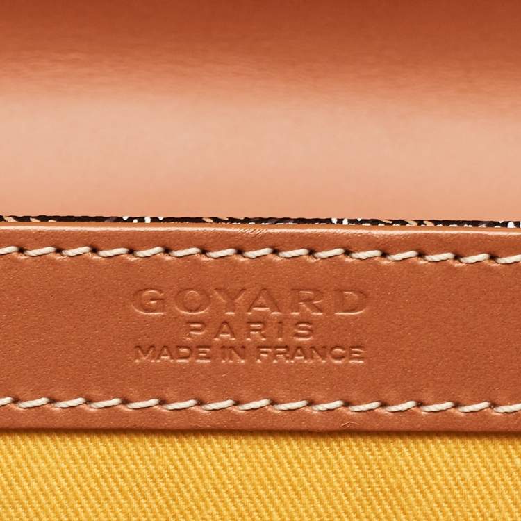 Pre Owned Goyard Brown Goyardine Coated Canvas and Leather Saigon MM Top Handle Bag