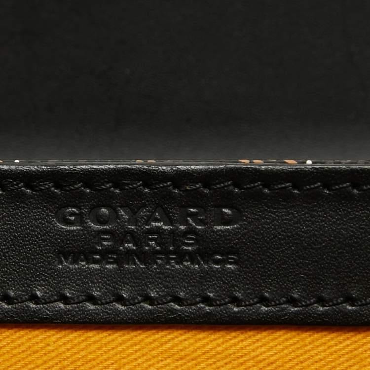 Pre Owned Goyard Black Goyardine Coated Canvas and Leather Saigon MM Top Handle Bag