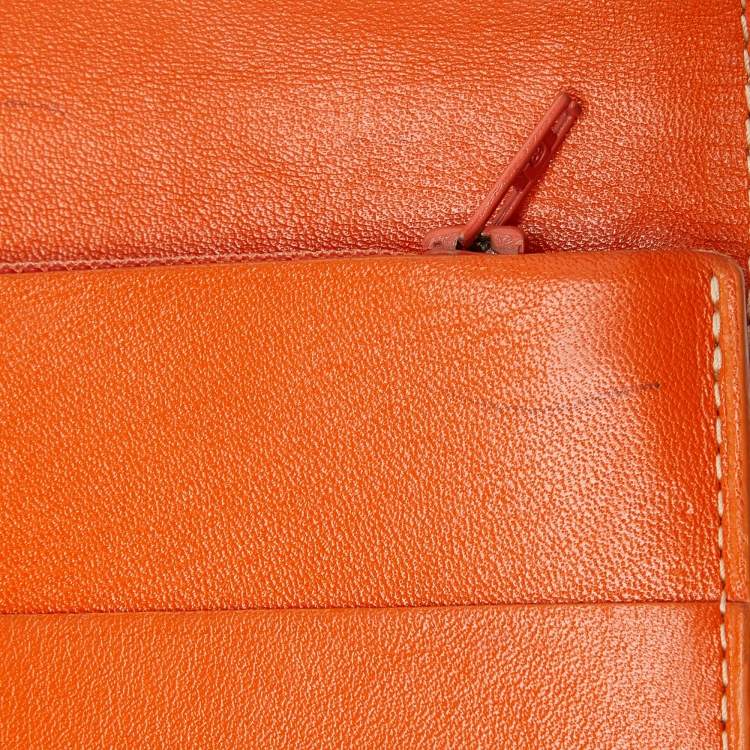 Pre Owned Goyard Orange Goyardine Coated Canvas and Leather Richelieu Wallet