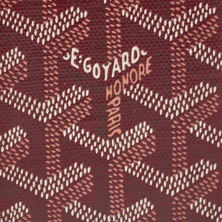Pre Owned Goyard Burgundy Goyardine Coated Canvas Saint Pierre Bifold Card Holder 