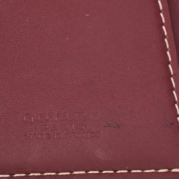 Pre Owned Goyard Burgundy Goyardine Coated Canvas Saint Pierre Bifold Card Holder 