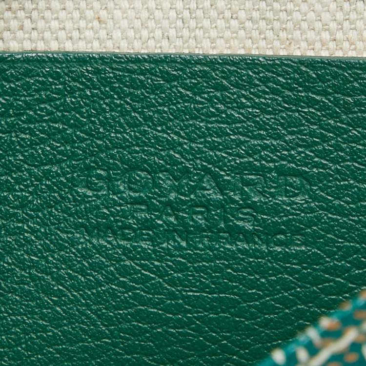 Pre Owned Goyard Green Goyardine Coated Canvas Plumet Crossbody Bag