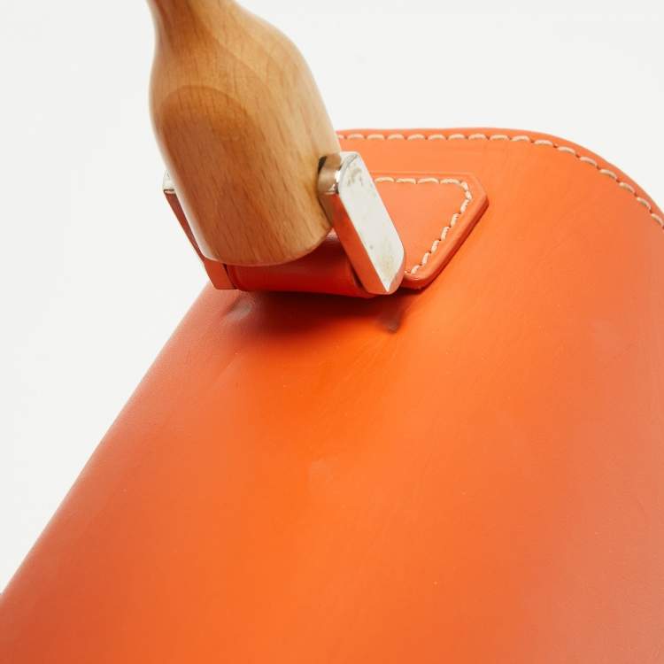 Pre Owned Goyard Orange Coated Canvas and Leather PM Saigon Top Handle Bag