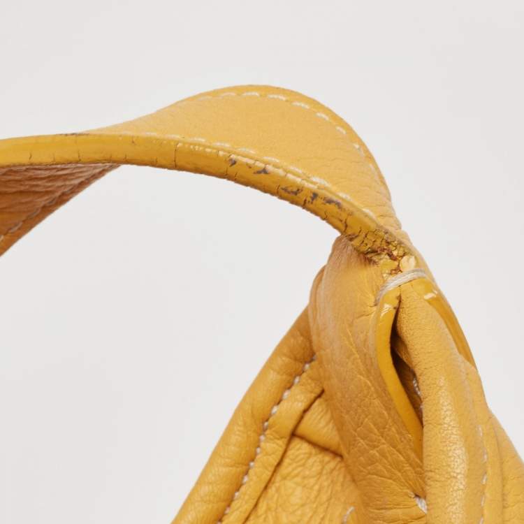 Pre Owned Goyard Yellow Goyardine Coated Canvas and Leather Grenadine Hobo