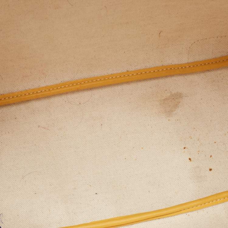 Pre Owned Goyard Yellow Goyardine Coated Canvas and Leather Grenadine Hobo