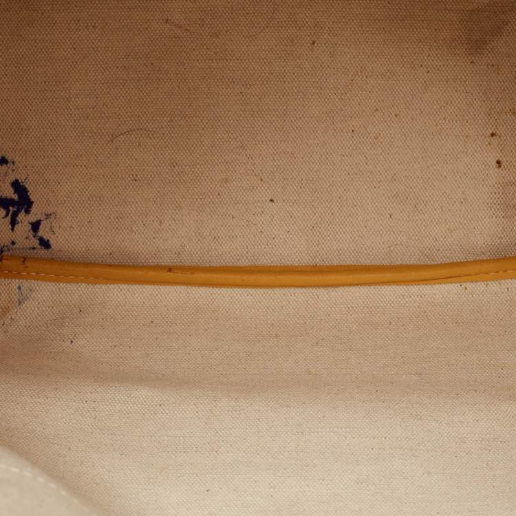 Pre Owned Goyard Yellow Goyardine Coated Canvas and Leather Grenadine Hobo