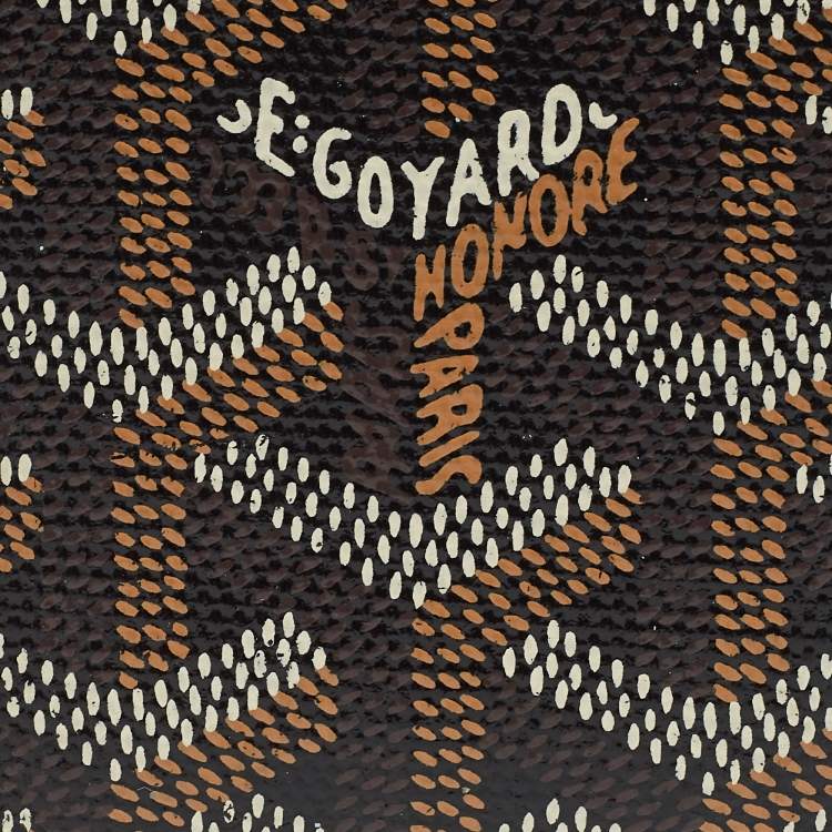 Pre Owned Goyard Brown Goyardine Coated Canvas Bifold Card Holder 