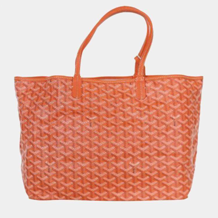Pre Owned Goyard Orange St. Louis PM Tote Bag