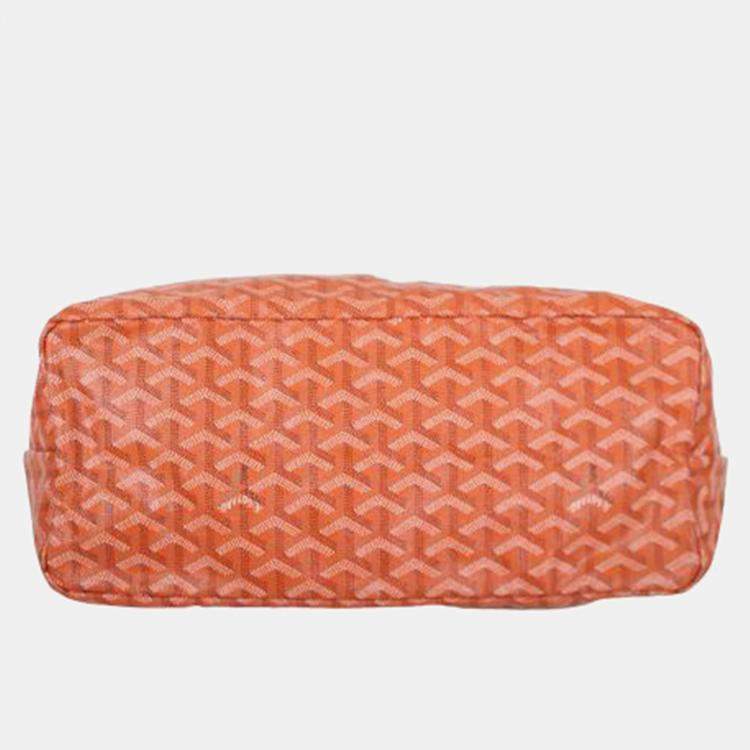 Pre Owned Goyard Orange St. Louis PM Tote Bag