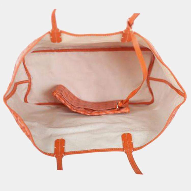 Pre Owned Goyard Orange St. Louis PM Tote Bag