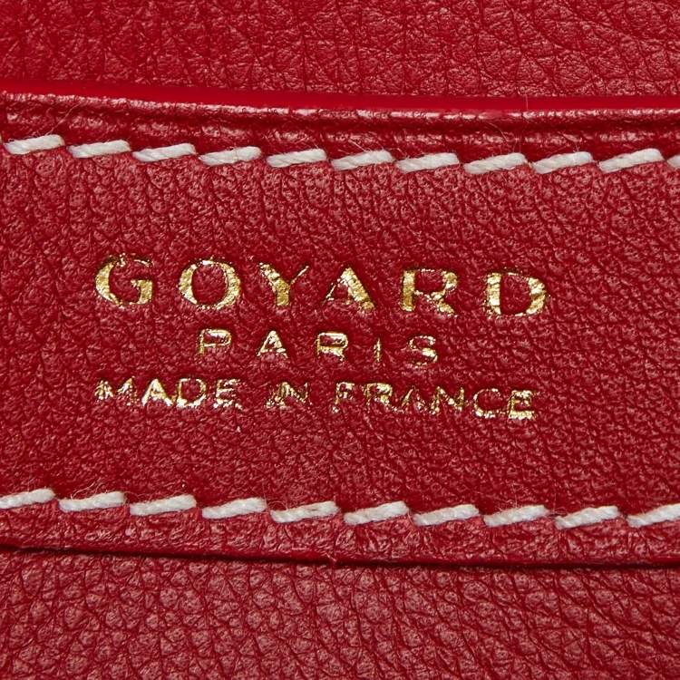 Pre Owned Goyard Red Goyardine Coated Canvas Double Flap Continental Wallet