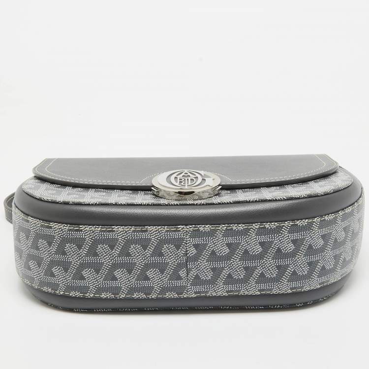 Pre Owned Goyard Grey Goyardine Coated Canvas and Leather 233 PM Shoulder Bag