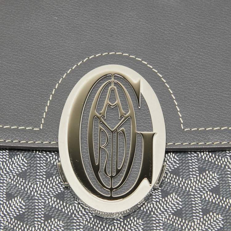 Pre Owned Goyard Grey Goyardine Coated Canvas and Leather 233 PM Shoulder Bag