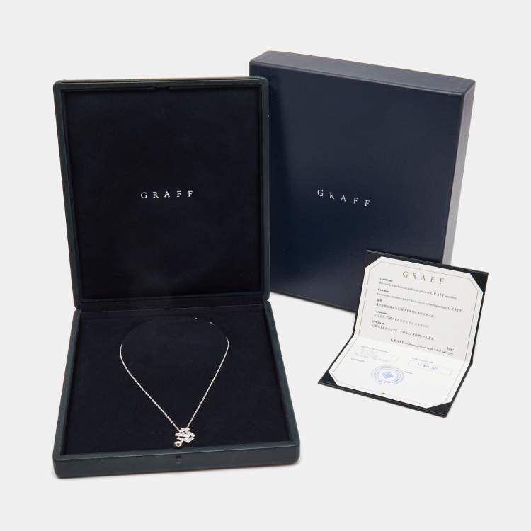 Pre Owned Graff  Threads Diamonds 18k White Gold Pendant Necklace