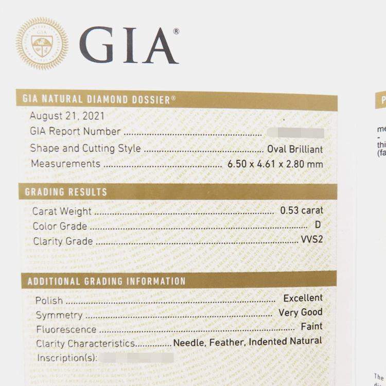 Pre Owned Graff Oval Cut Twin Constellation Diamond 18K White Gold Necklace